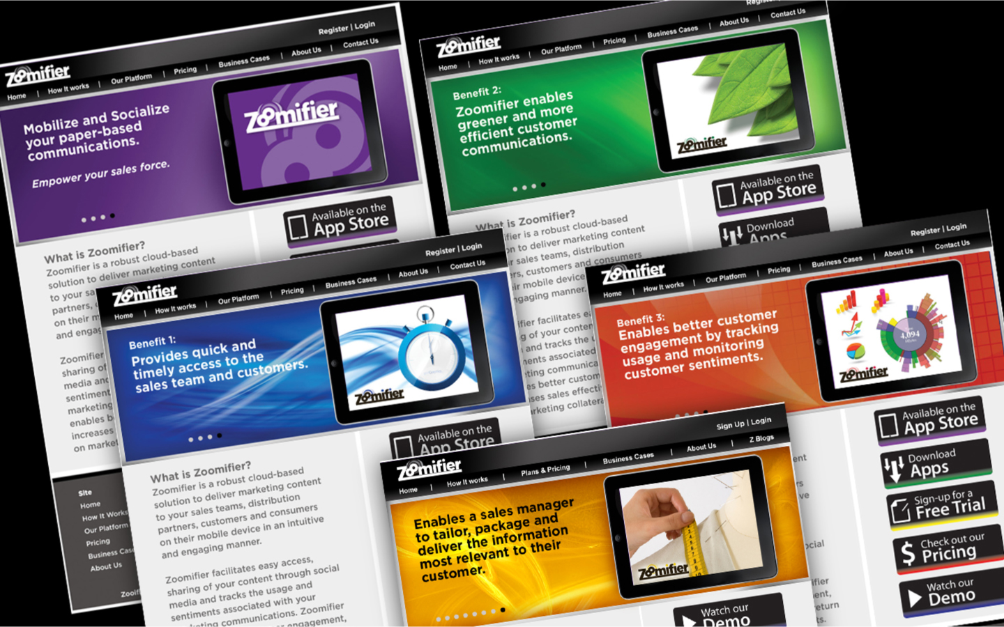 Original Website at launch