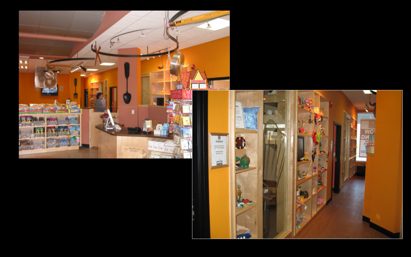 Store Look and Feel: gallery display of options area