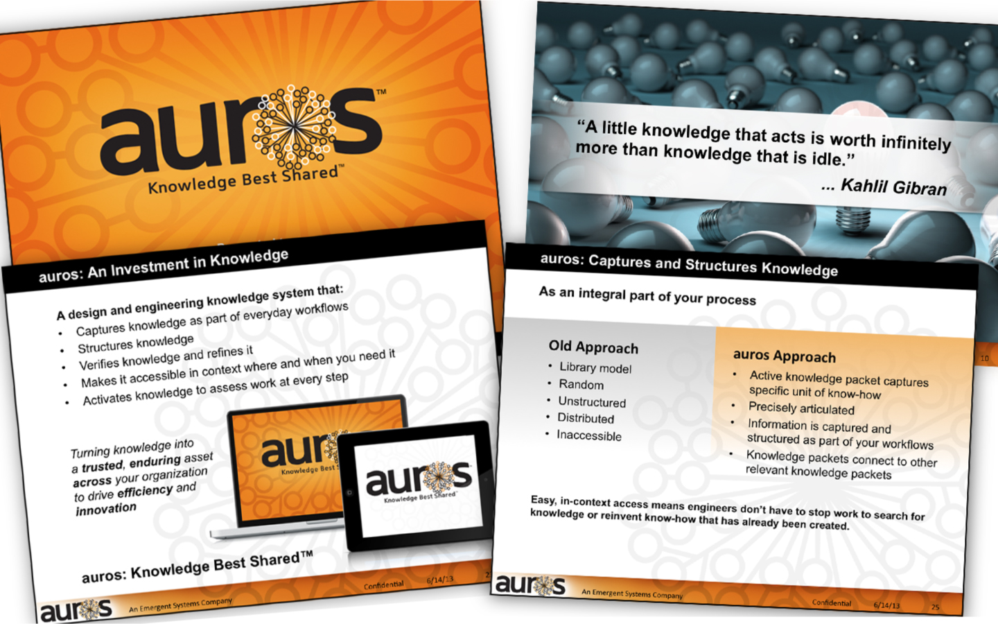 Sales presentation story and visual look