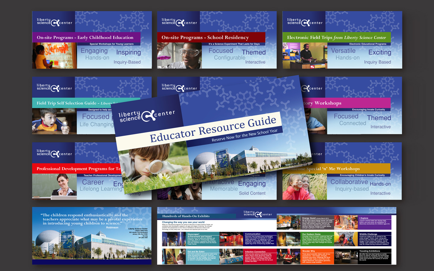 Educator guide collateral design system (modular kit)