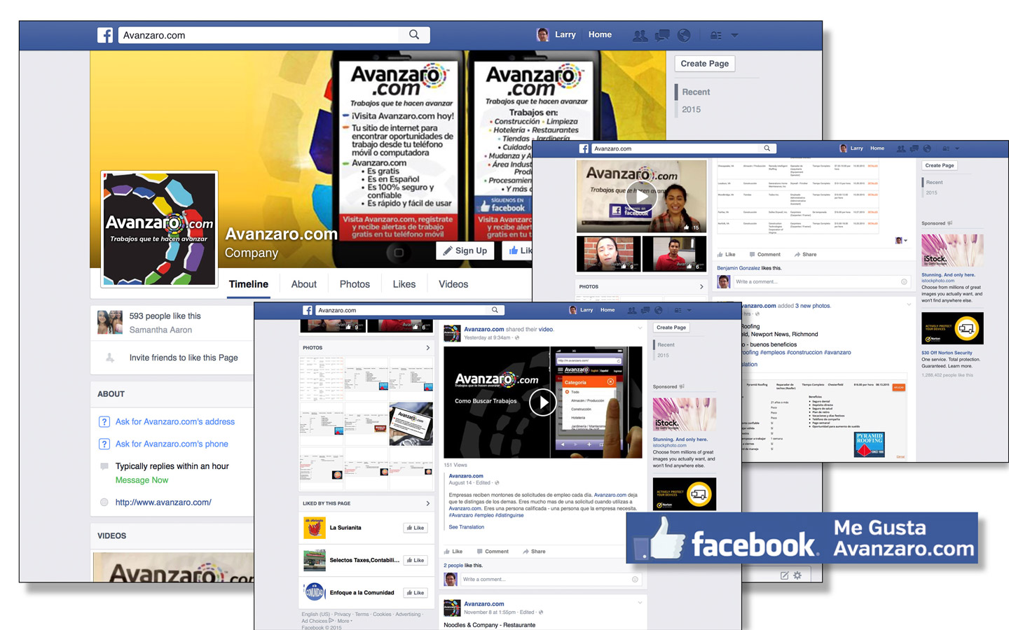 Social Media content development and management