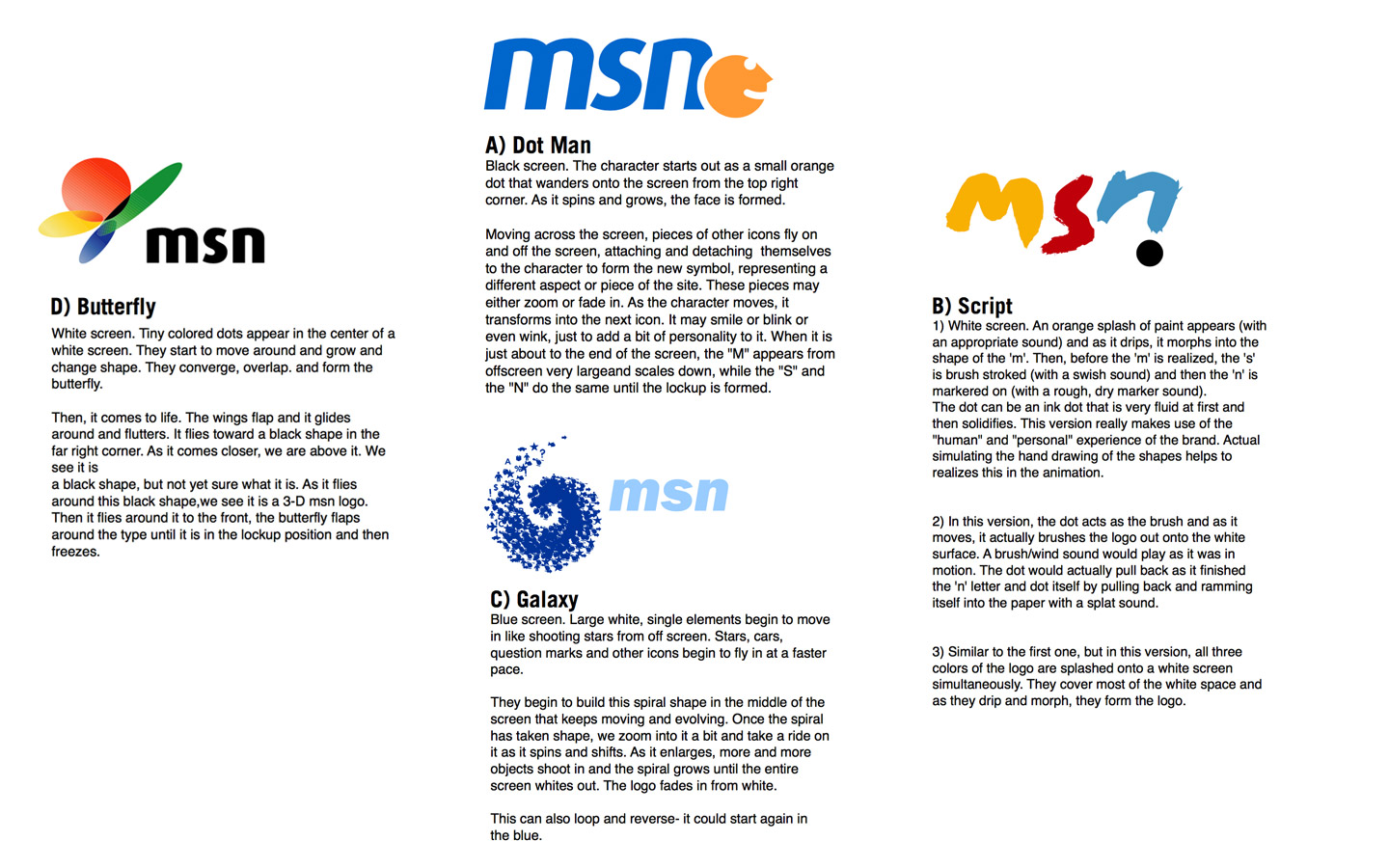 Logo concept development.