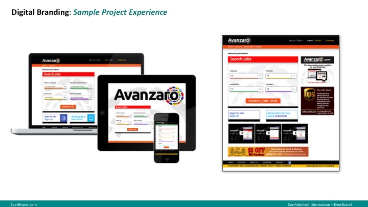 Avanzaro website and mobile app